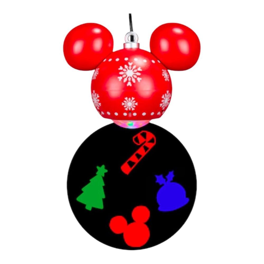 Gemmy Disney‎ Mickey Mouse Whirl-A-Motion Christmas Projection Ornament 9.6"